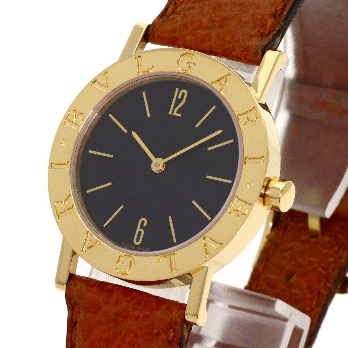BVLGARI BVLGARI BVLGARI Watches BB30GL K18 Yellow Gold/Leather mens