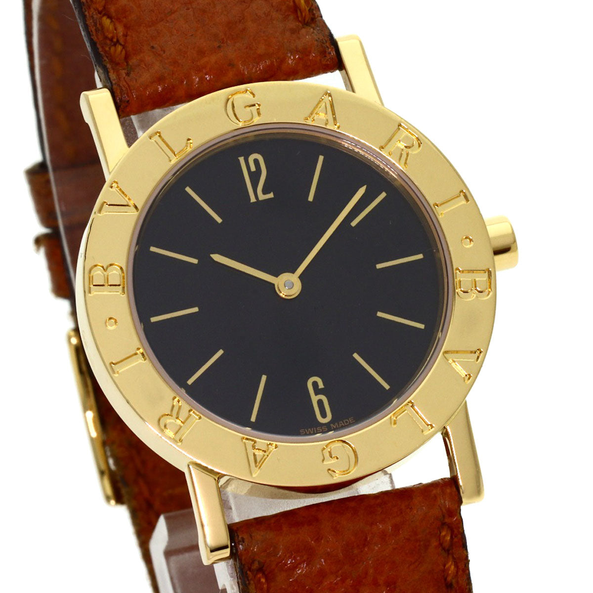 BVLGARI BVLGARI BVLGARI Watches BB30GL K18 Yellow Gold/Leather mens
