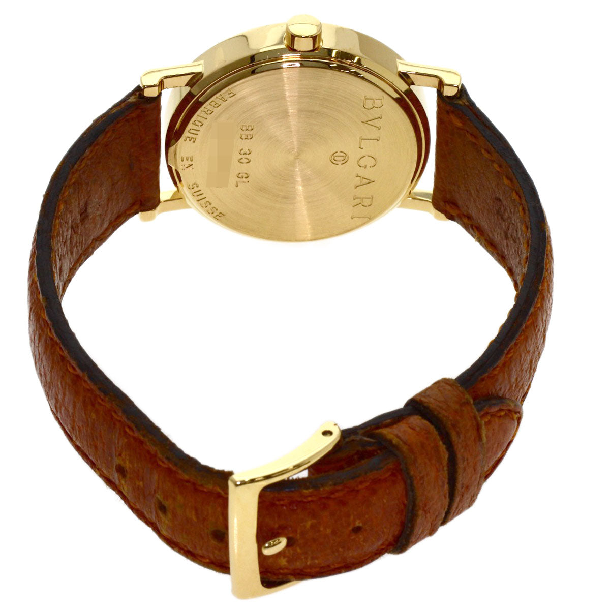 BVLGARI BVLGARI BVLGARI Watches BB30GL K18 Yellow Gold/Leather mens