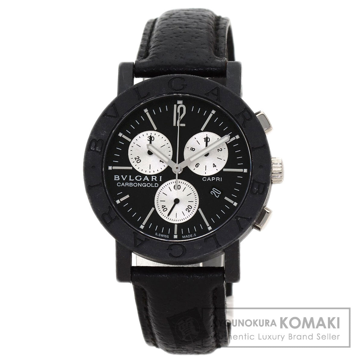 BVLGARI BVLGARI BVLGARI Carbon Gold CAPRI Watches BB38CLCH carbon/Leather mens
