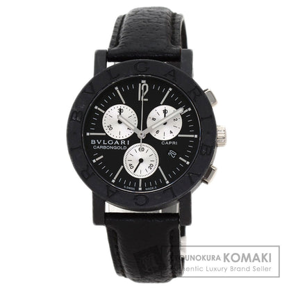 BVLGARI BVLGARI BVLGARI Carbon Gold CAPRI Watches BB38CLCH carbon/Leather mens
