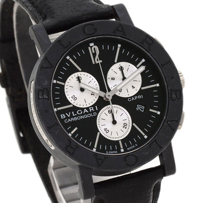 BVLGARI BVLGARI BVLGARI Carbon Gold CAPRI Watches BB38CLCH carbon/Leather mens