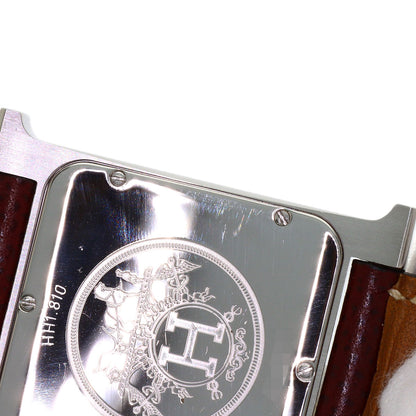 HERMES H watch Watches HH1.810 Stainless Steel/Leather mens