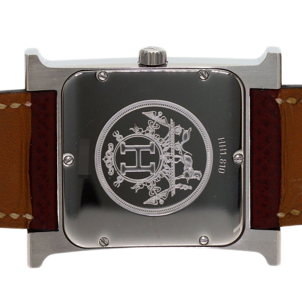 HERMES H watch Watches HH1.810 Stainless Steel/Leather mens