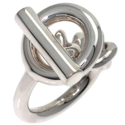 HERMES Echappé Croisette GM #56 Ring Silver Ladies [Used]