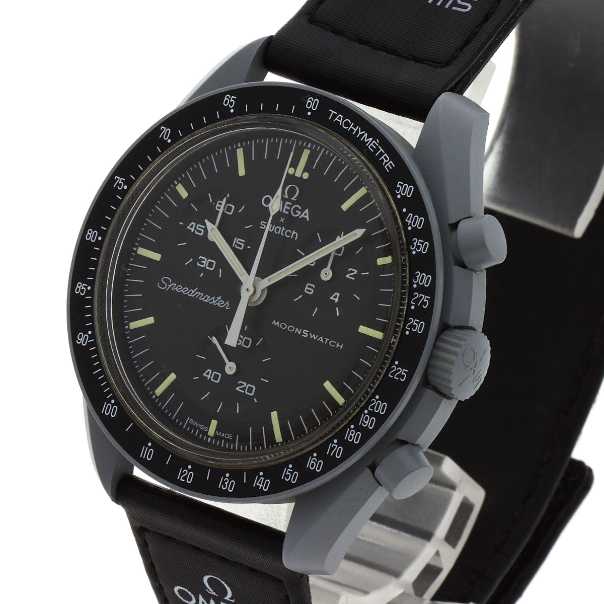 Swatch Omega Collaboration Moonswatch Watches SO33M100 Ceramic/Nylon mens