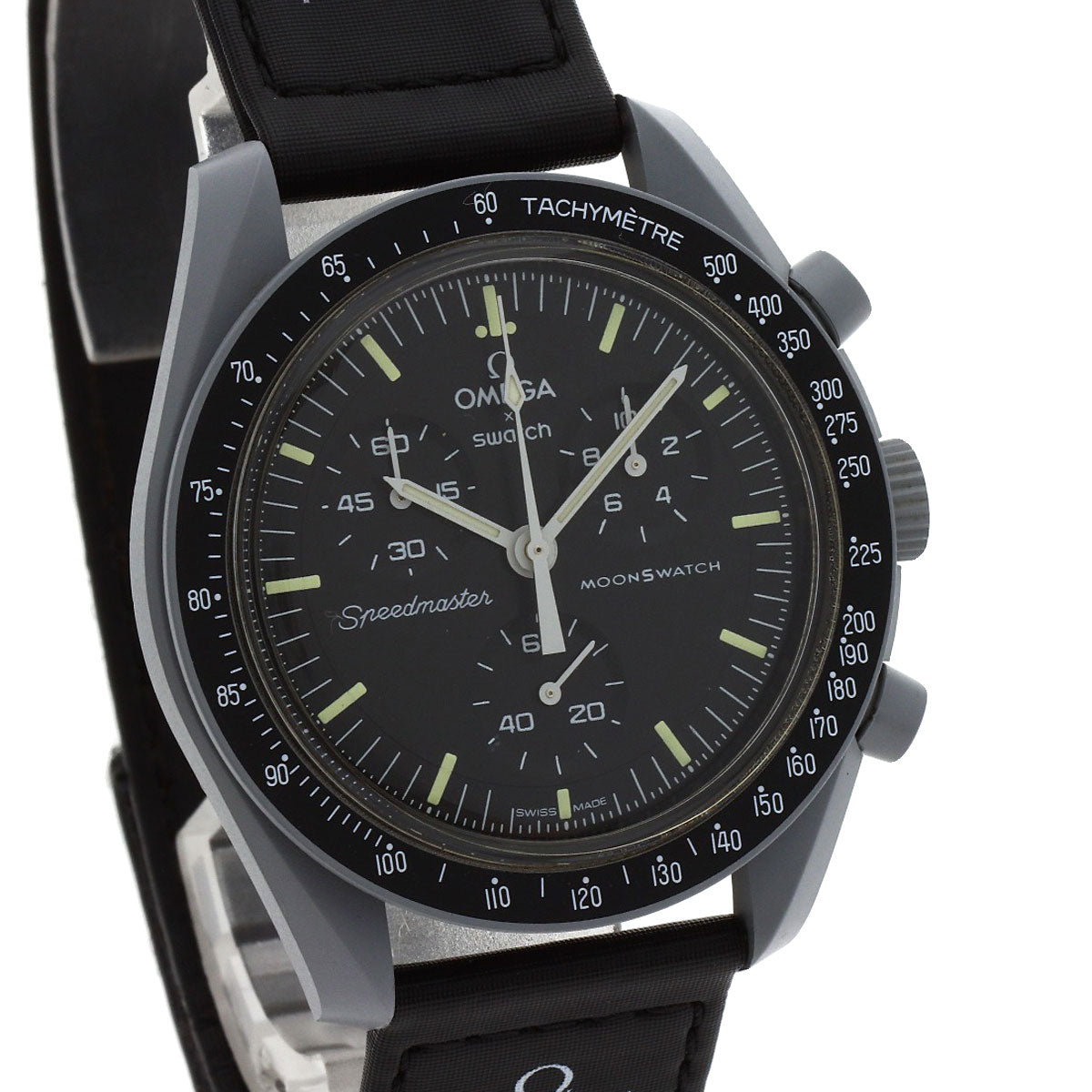 Swatch Omega Collaboration Moonswatch Watches SO33M100 Ceramic/Nylon mens