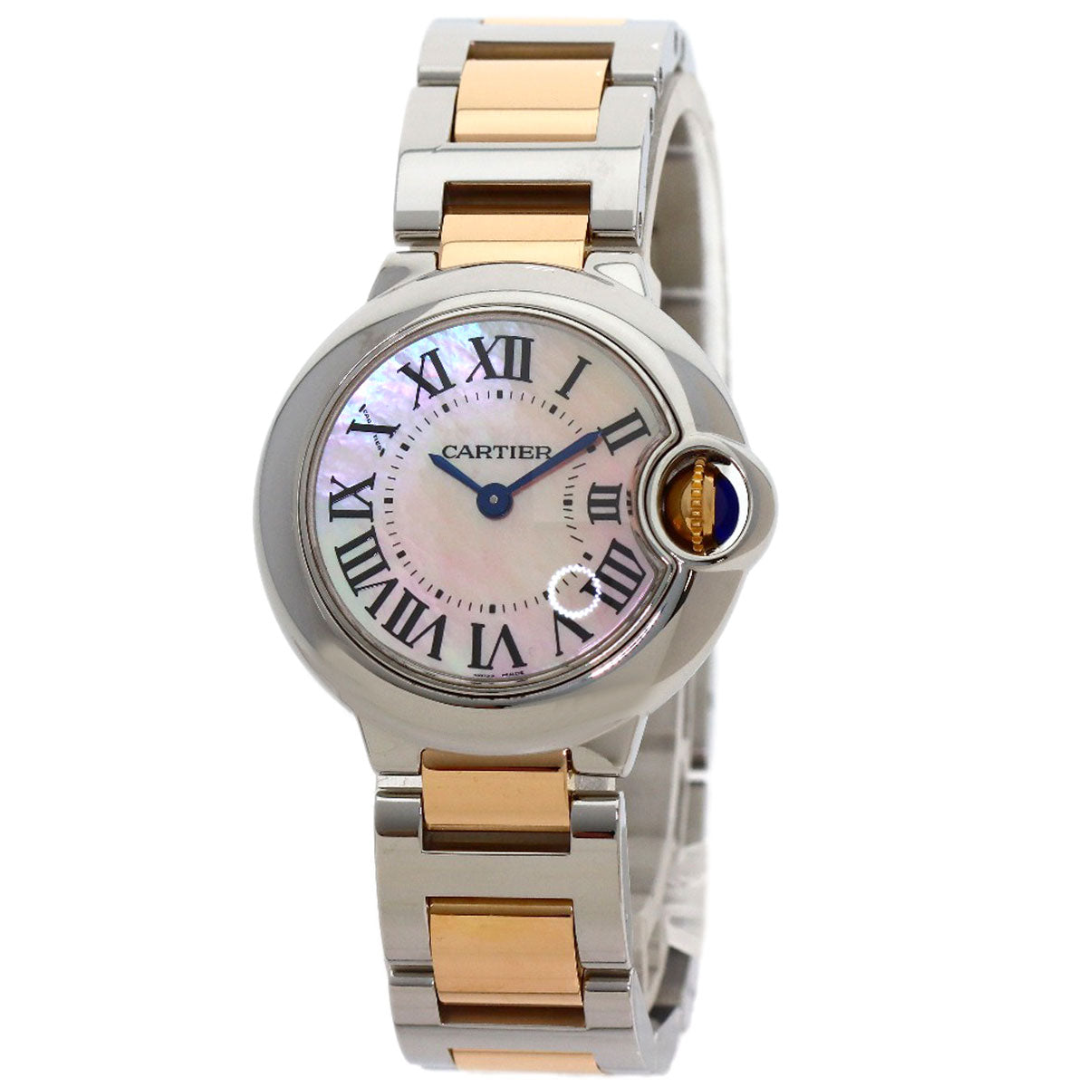 CARTIER Baron Blue 1.1 " Watches W6920034 Stainless Steel/SSxK18PG Ladies