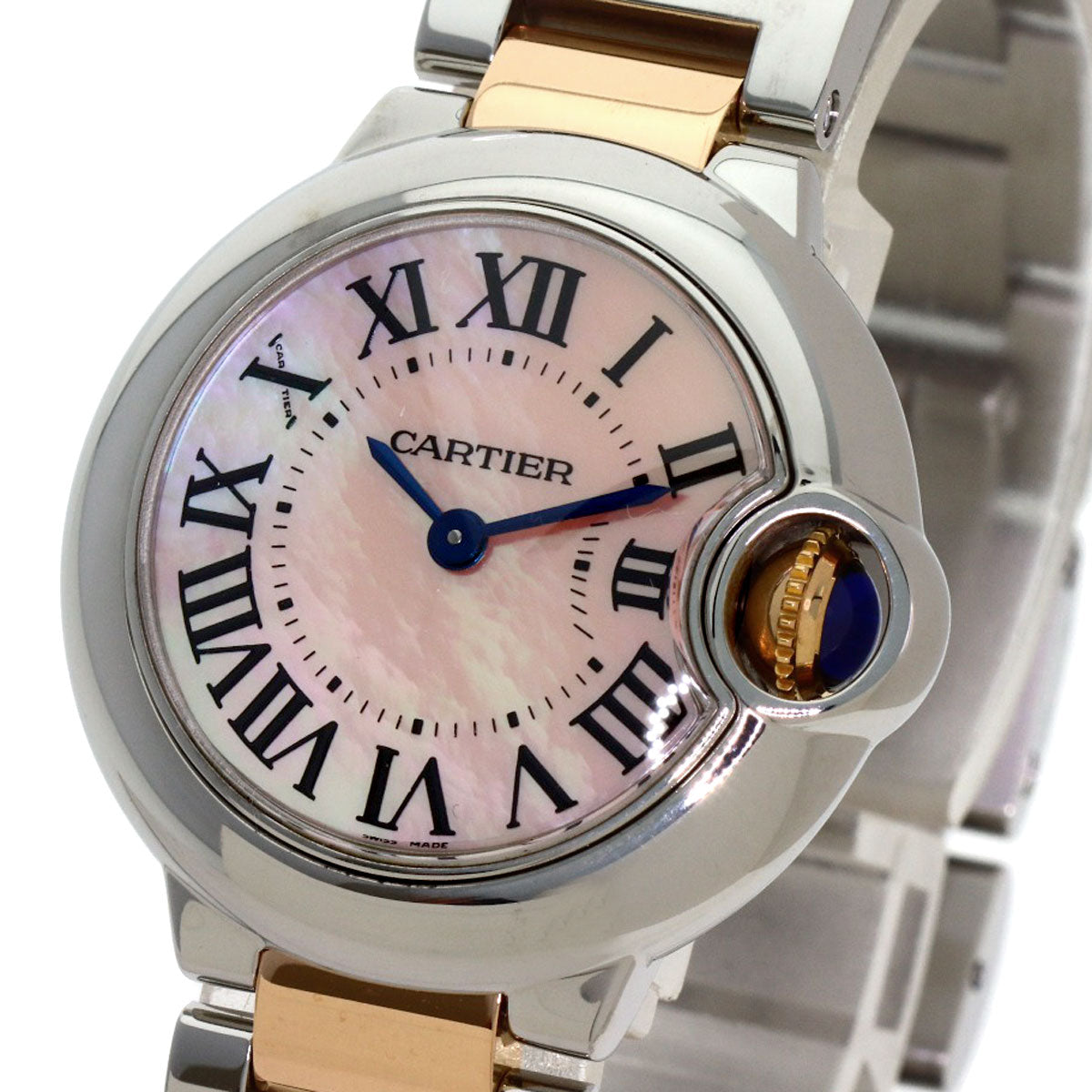 CARTIER Baron Blue 1.1 " Watches W6920034 Stainless Steel/SSxK18PG Ladies