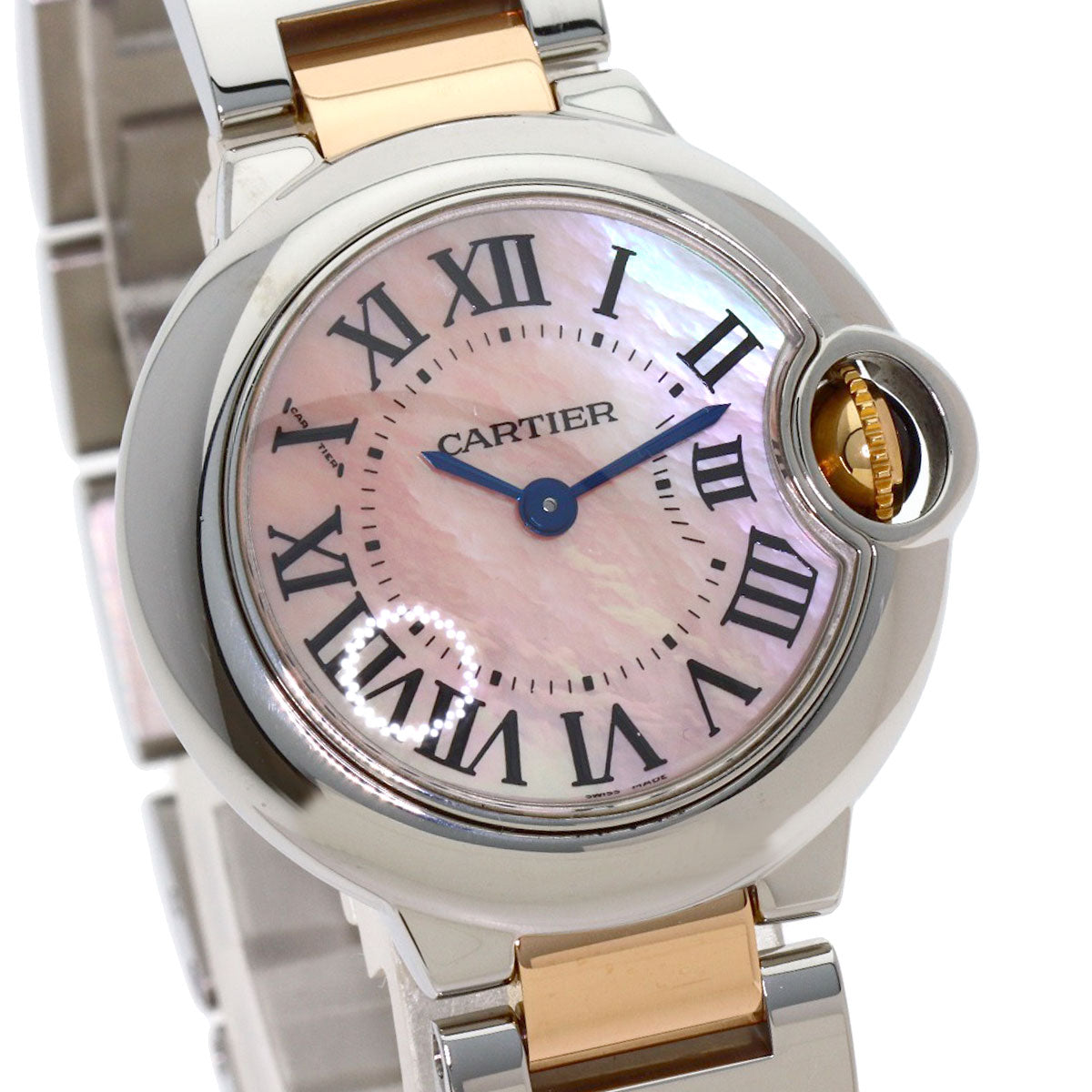 CARTIER Baron Blue 1.1 " Watches W6920034 Stainless Steel/SSxK18PG Ladies