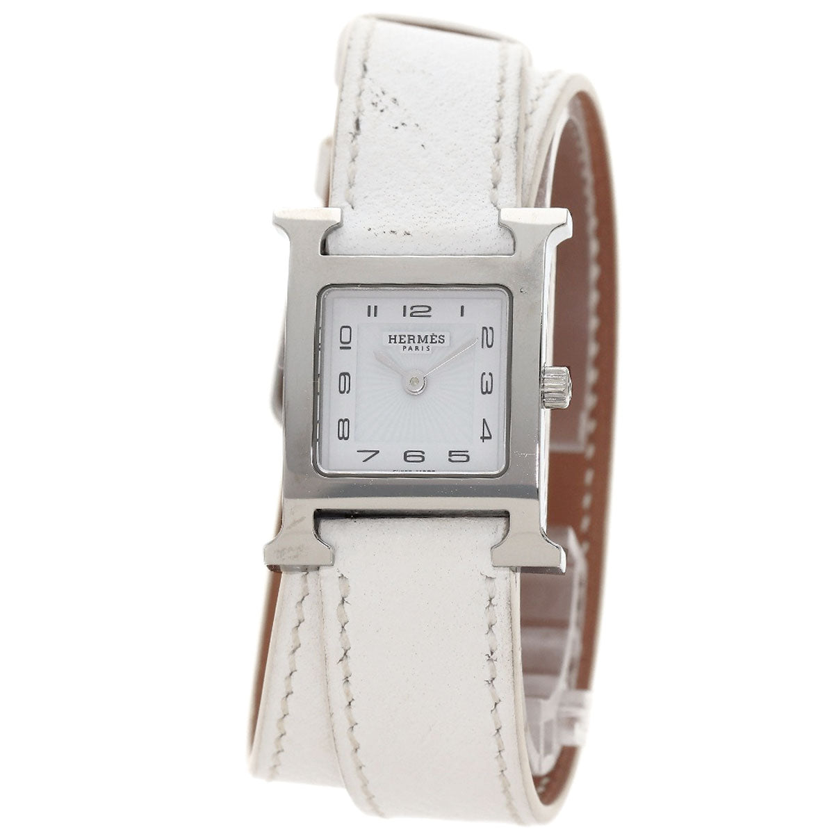 HERMES H watch Deburuturu Watches HH1.210 Stainless Steel/Leather Ladies
