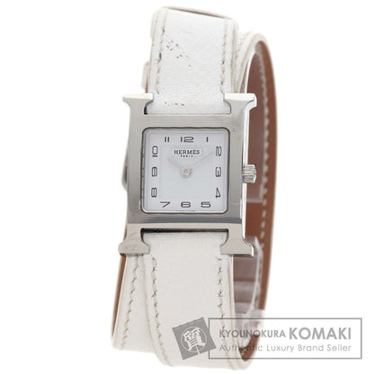 HERMES H watch Deburuturu Watches HH1.210 Stainless Steel/Leather Ladies