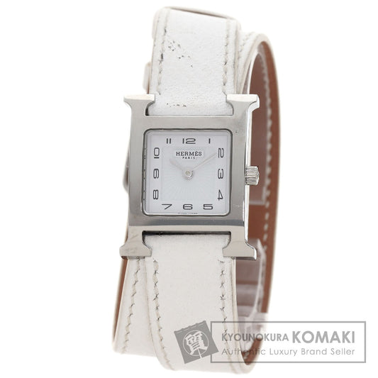 HERMES H watch Deburuturu Watches HH1.210 Stainless Steel/Leather Ladies