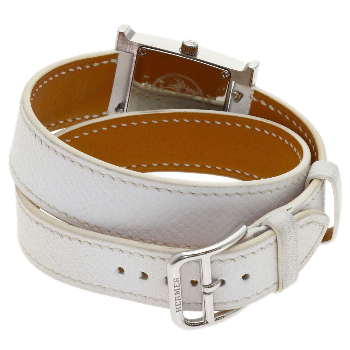 HERMES H watch Deburuturu Watches HH1.210 Stainless Steel/Leather Ladies