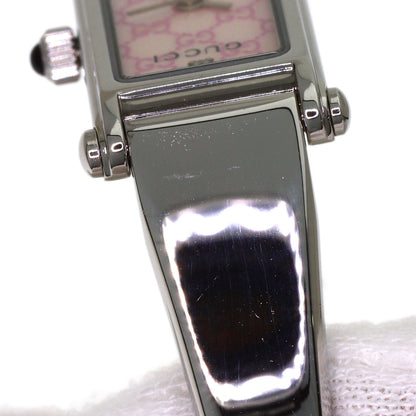GUCCI Square Face GG 1P Diamond Watches 1500L Stainless Steel/Stainless Steel Ladies