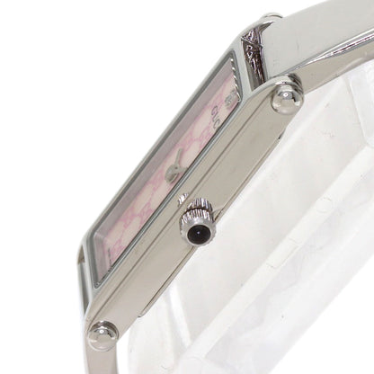 GUCCI Square Face GG 1P Diamond Watches 1500L Stainless Steel/Stainless Steel Ladies