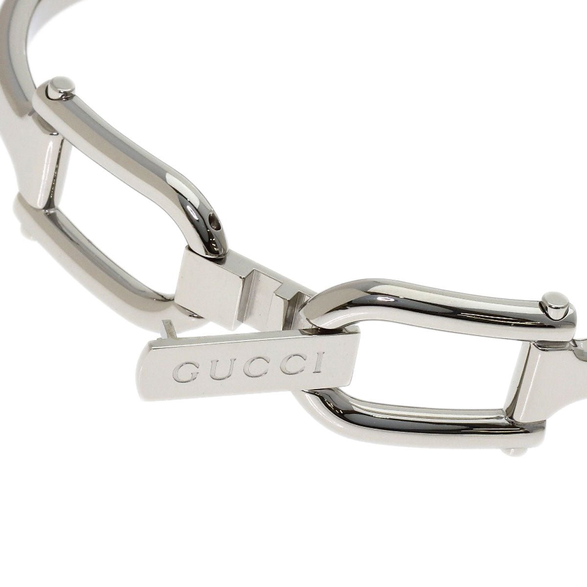 GUCCI Square Face GG 1P Diamond Watches 1500L Stainless Steel/Stainless Steel Ladies