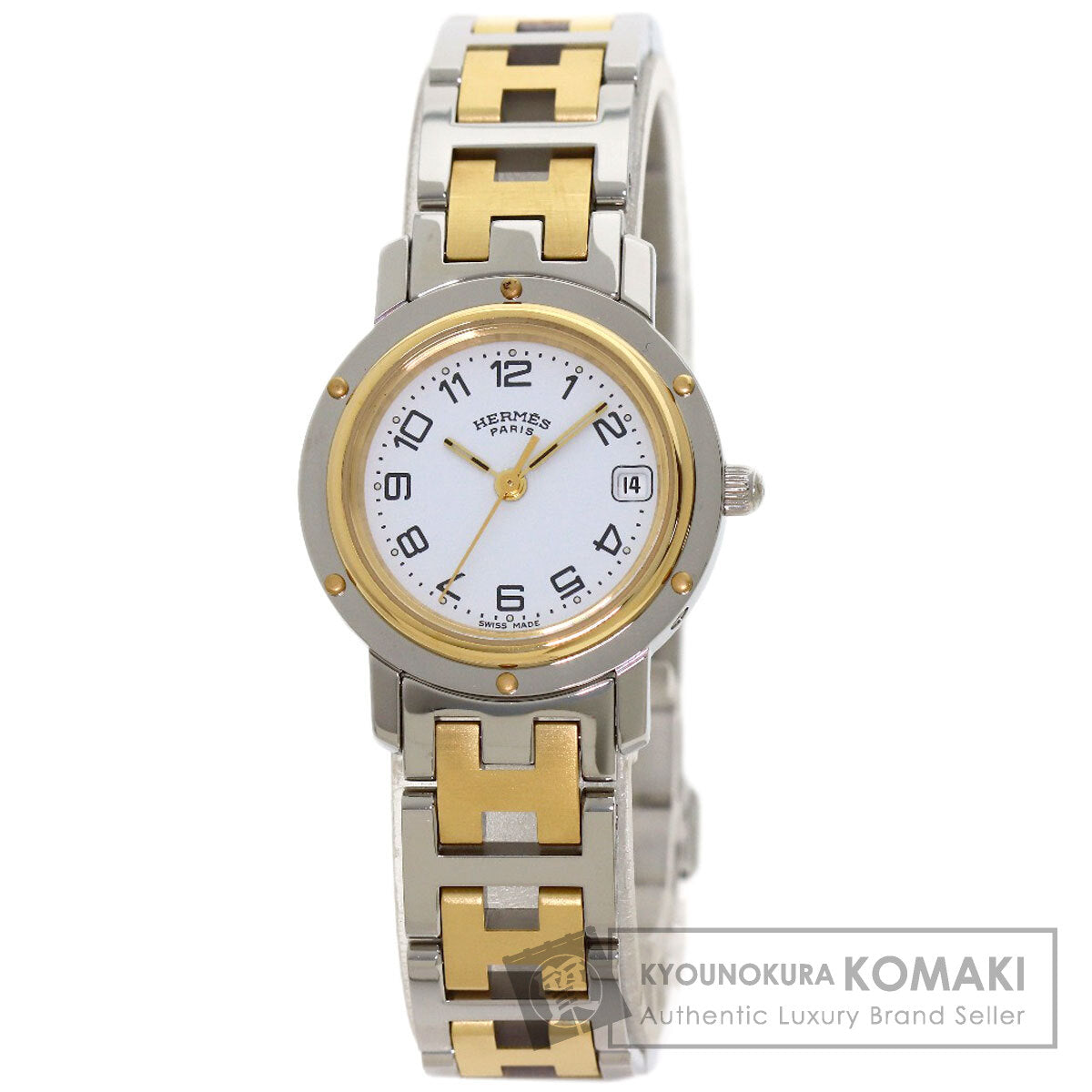 HERMES Clipper Watches CL4.220 Stainless Steel/SSxGP Ladies