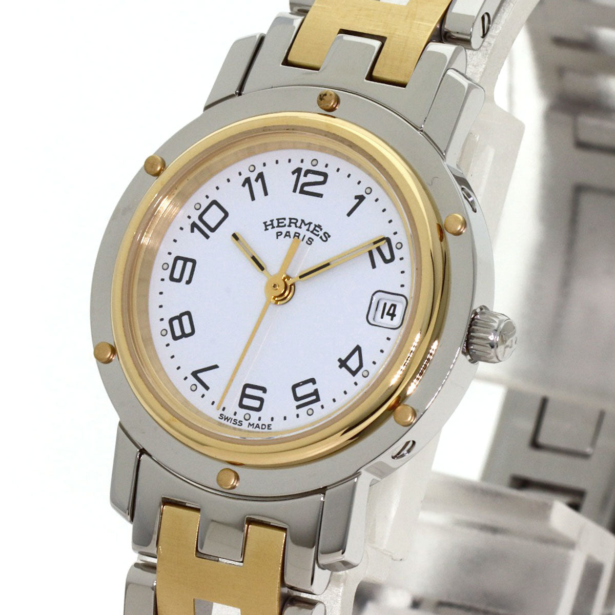 HERMES Clipper Watches CL4.220 Stainless Steel/SSxGP Ladies