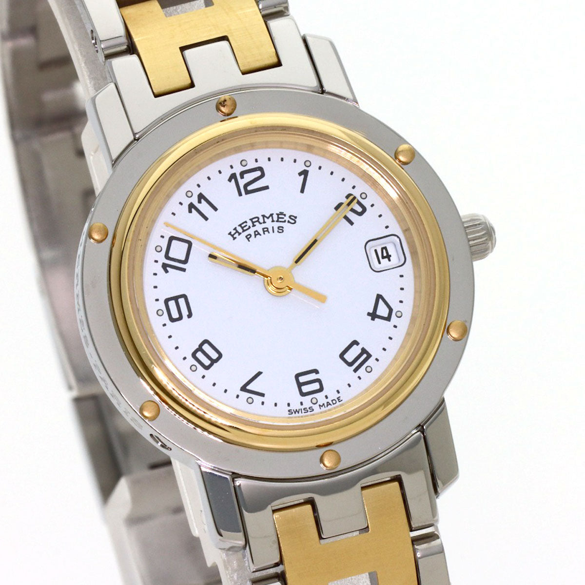 HERMES Clipper Watches CL4.220 Stainless Steel/SSxGP Ladies
