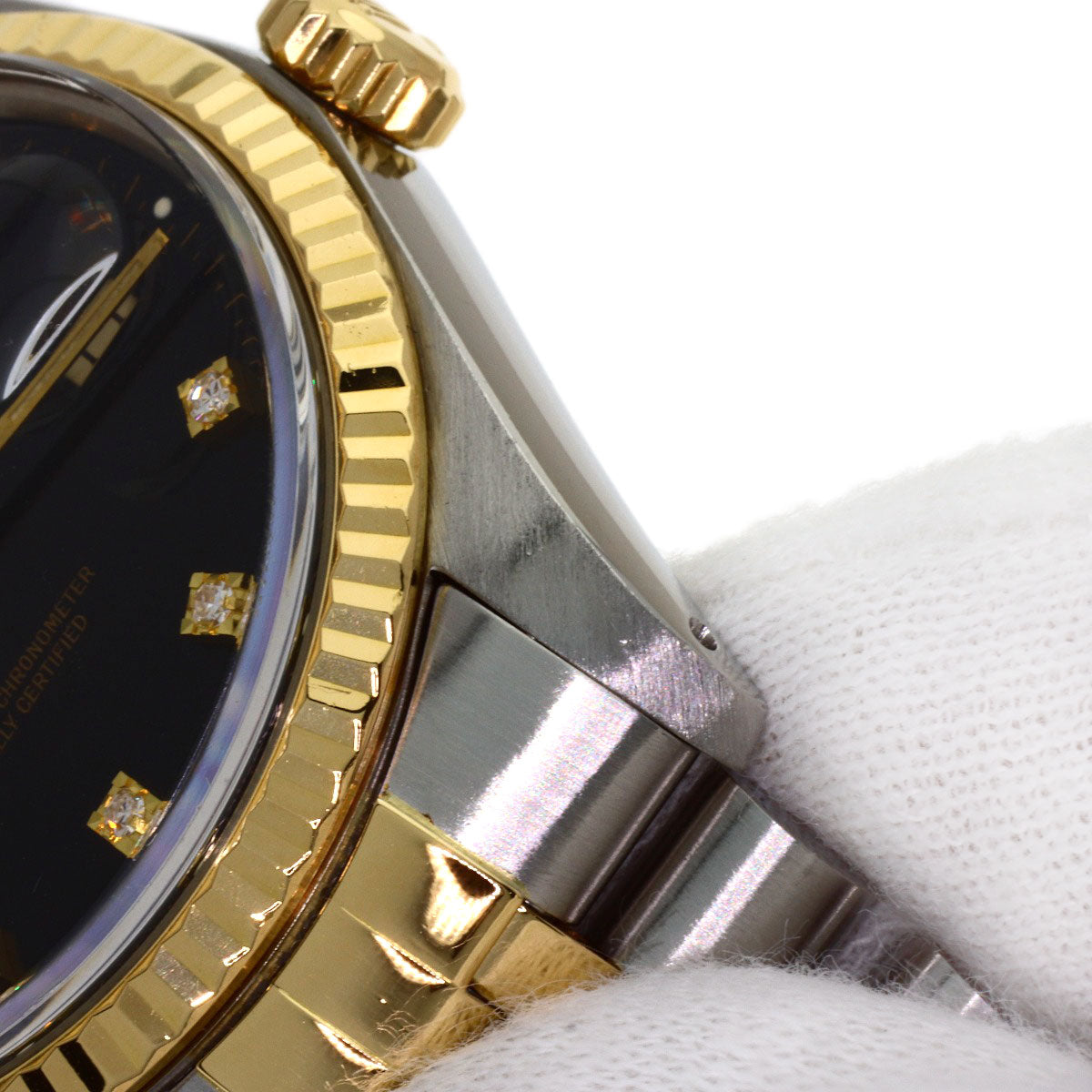ROLEX Datejust 10P Diamond, 1984 Watches 16013G Stainless Steel/SSxK18YG mens
