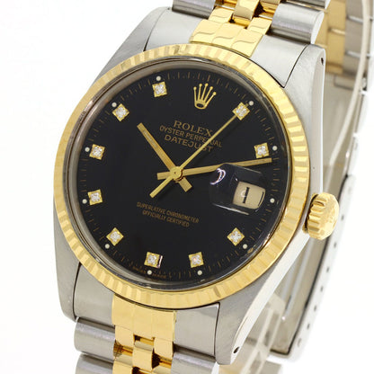 ROLEX Datejust 10P Diamond, 1984 Watches 16013G Stainless Steel/SSxK18YG mens