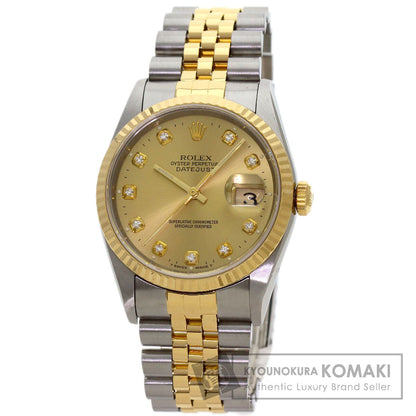 ROLEX DATEJUST 10P Diamond Watches 16233G Stainless Steel/SSxK18YG mens