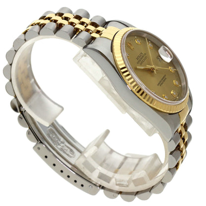 ROLEX DATEJUST 10P Diamond Watches 16233G Stainless Steel/SSxK18YG mens