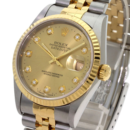 ROLEX DATEJUST 10P Diamond Watches 16233G Stainless Steel/SSxK18YG mens