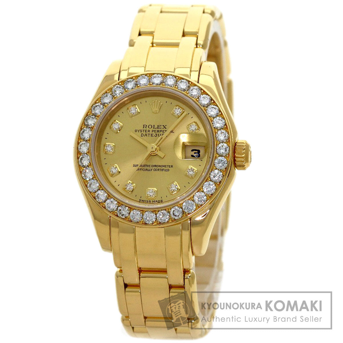ROLEX Datejust 10P Diamond Pearlmaster Watches 80298G K18 Yellow Gold/18K Yellow Gold Ladies