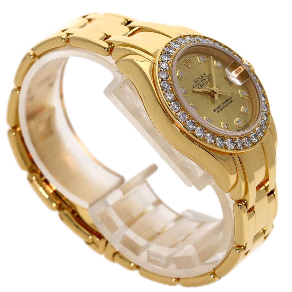 ROLEX Datejust 10P Diamond Pearlmaster Watches 80298G K18 Yellow Gold/18K Yellow Gold Ladies