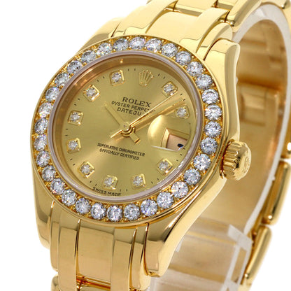 ROLEX Datejust 10P Diamond Pearlmaster Watches 80298G K18 Yellow Gold/18K Yellow Gold Ladies
