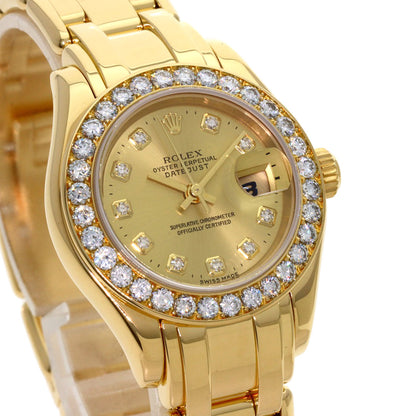ROLEX Datejust 10P Diamond Pearlmaster Watches 80298G K18 Yellow Gold/18K Yellow Gold Ladies