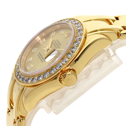 ROLEX Datejust 10P Diamond Pearlmaster Watches 80298G K18 Yellow Gold/18K Yellow Gold Ladies