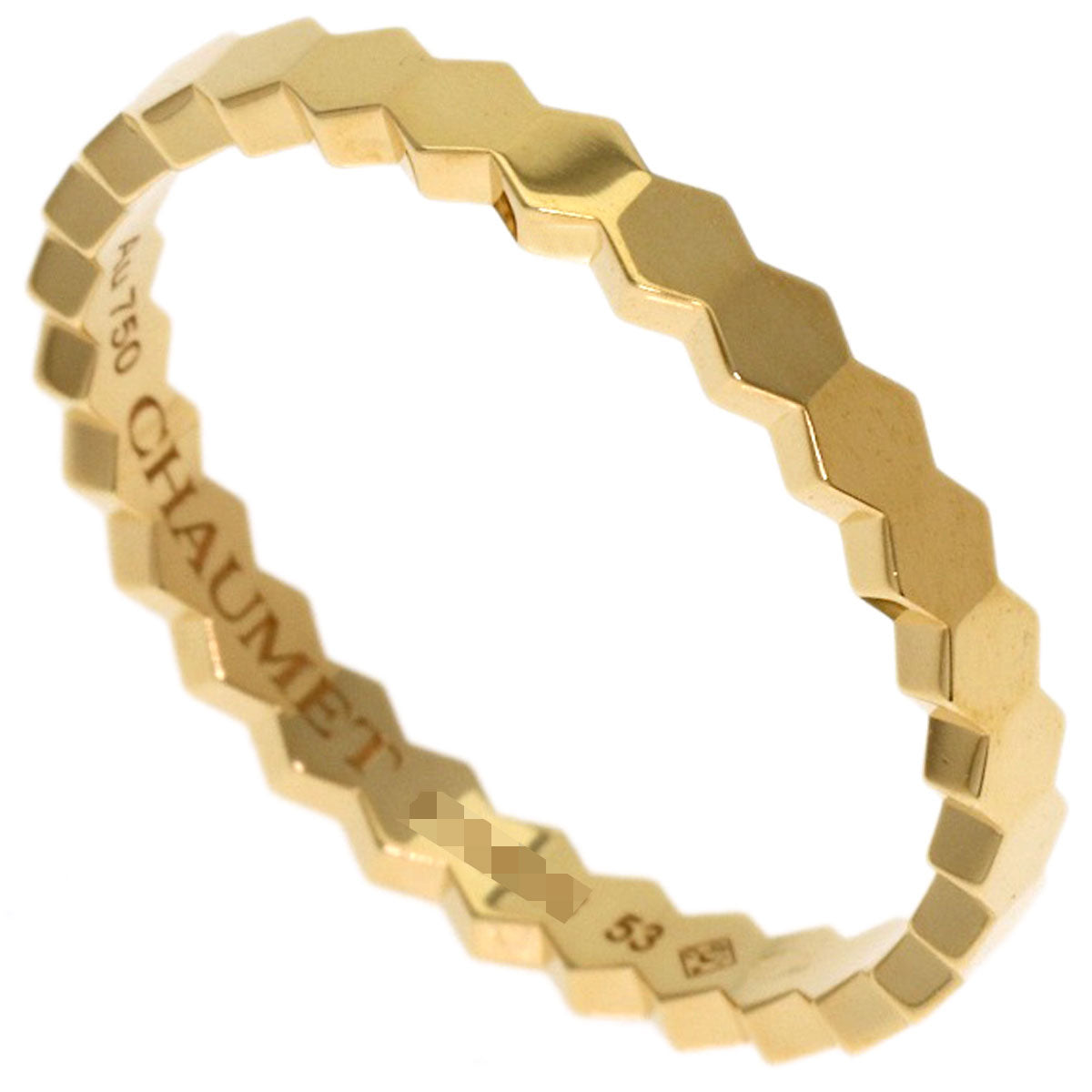 Chaumet Be My Love Honeycomb #53 Ring K18 Yellow Gold Ladies [Used]