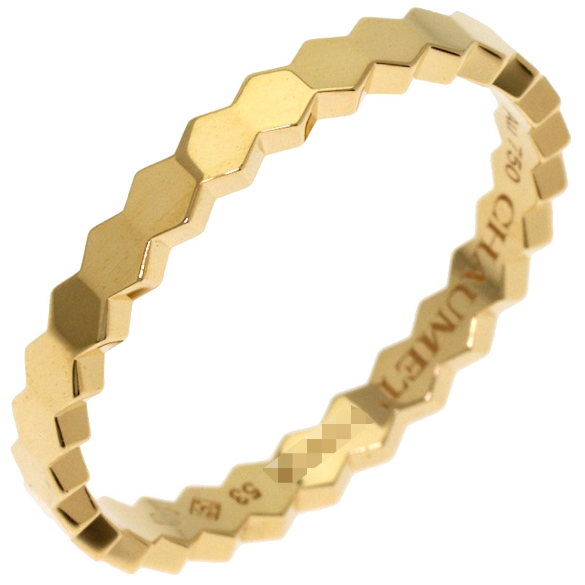 Chaumet Be My Love Honeycomb #53 Ring K18 Yellow Gold Ladies [Used]