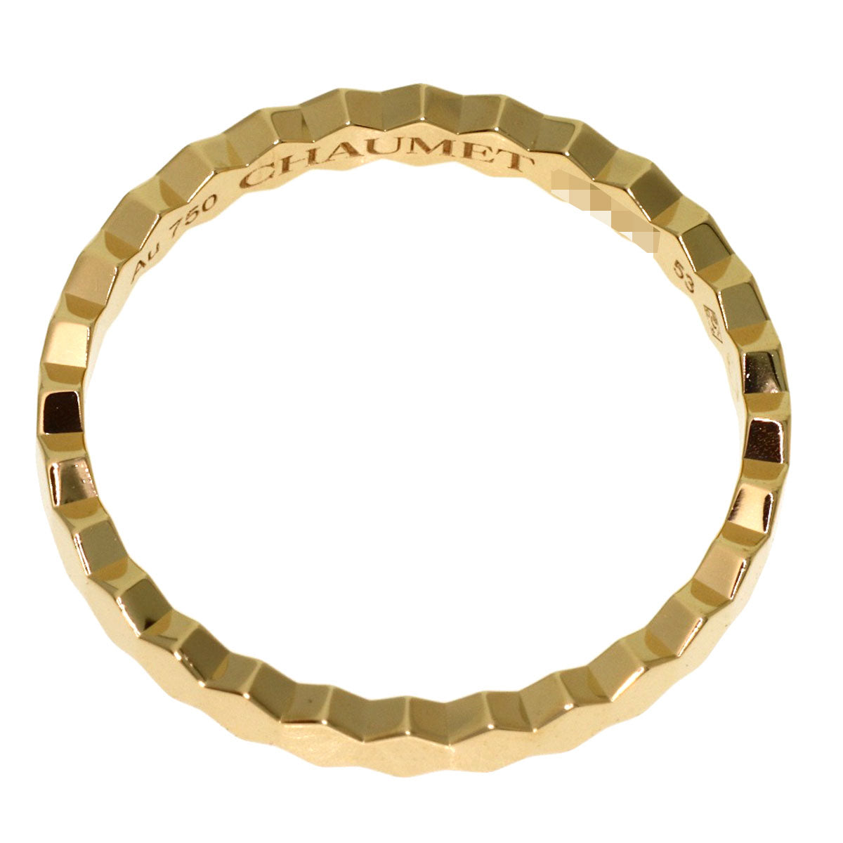 Chaumet Be My Love Honeycomb #53 Ring K18 Yellow Gold Ladies [Used]