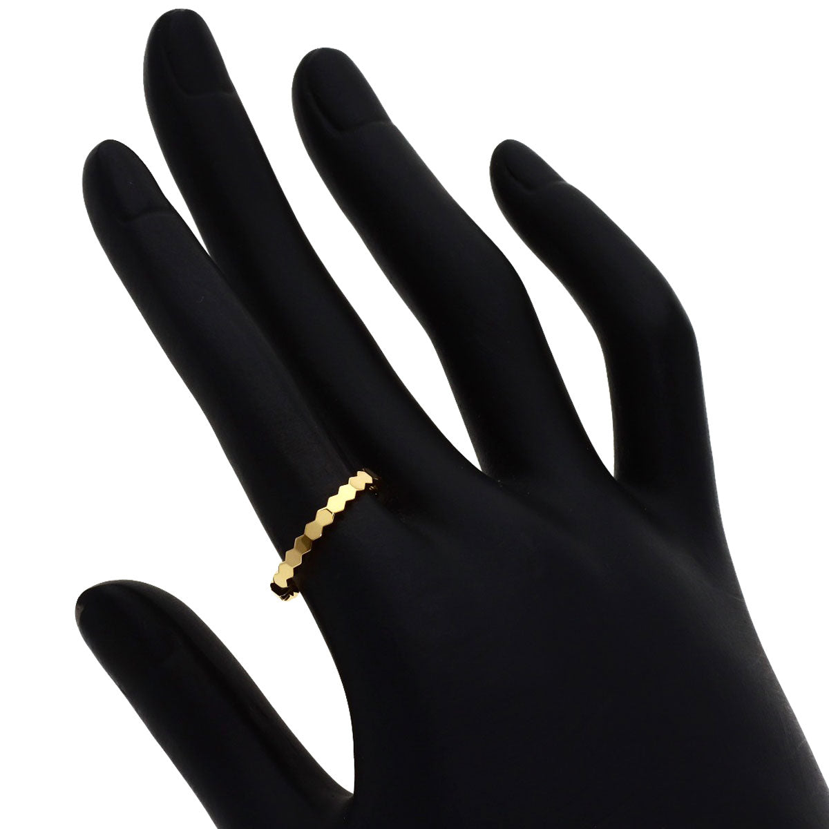 Chaumet Be My Love Honeycomb #53 Ring K18 Yellow Gold Ladies [Used]