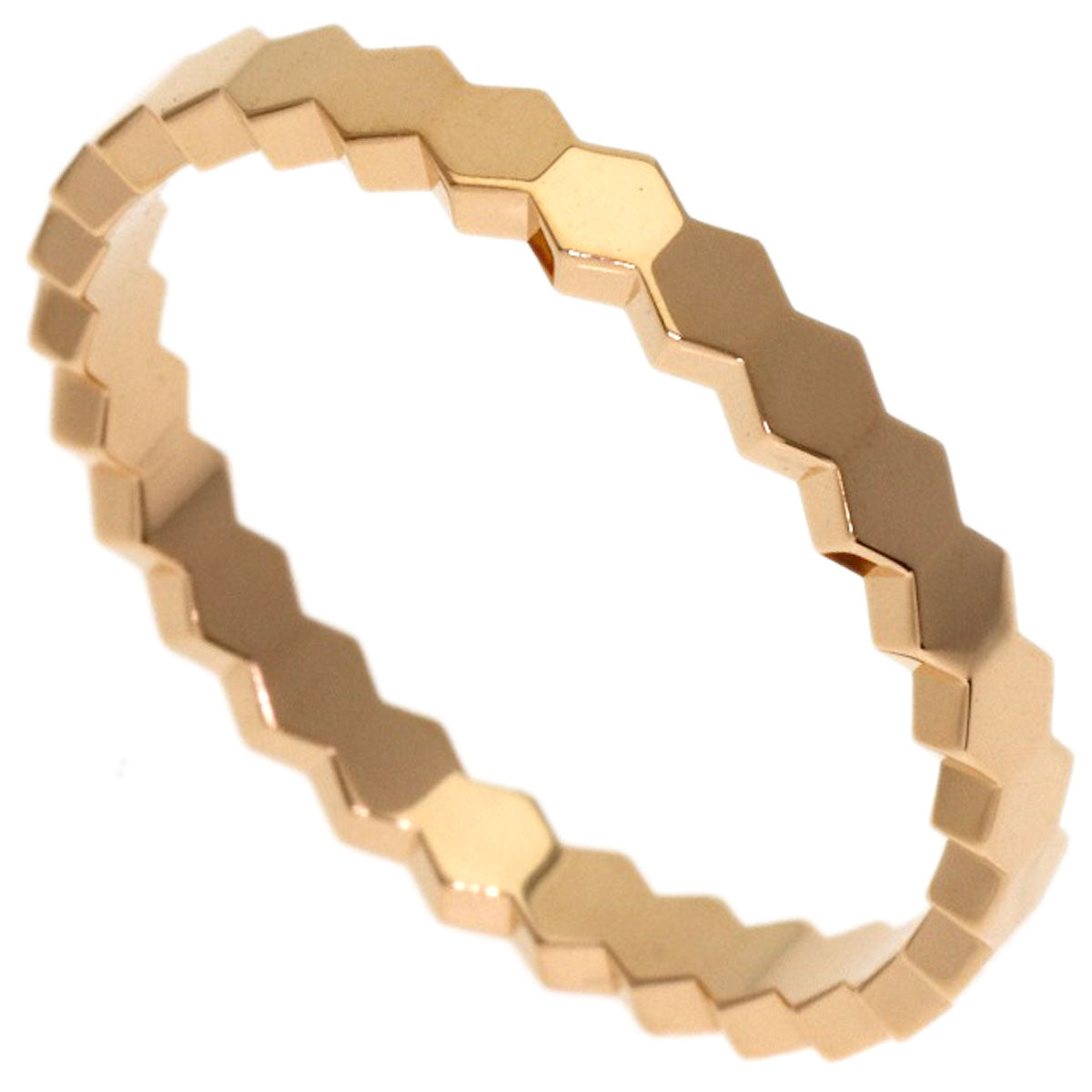 Chaumet Be My Love Honeycomb #53 Ring K18 Pink Gold Ladies [Used]