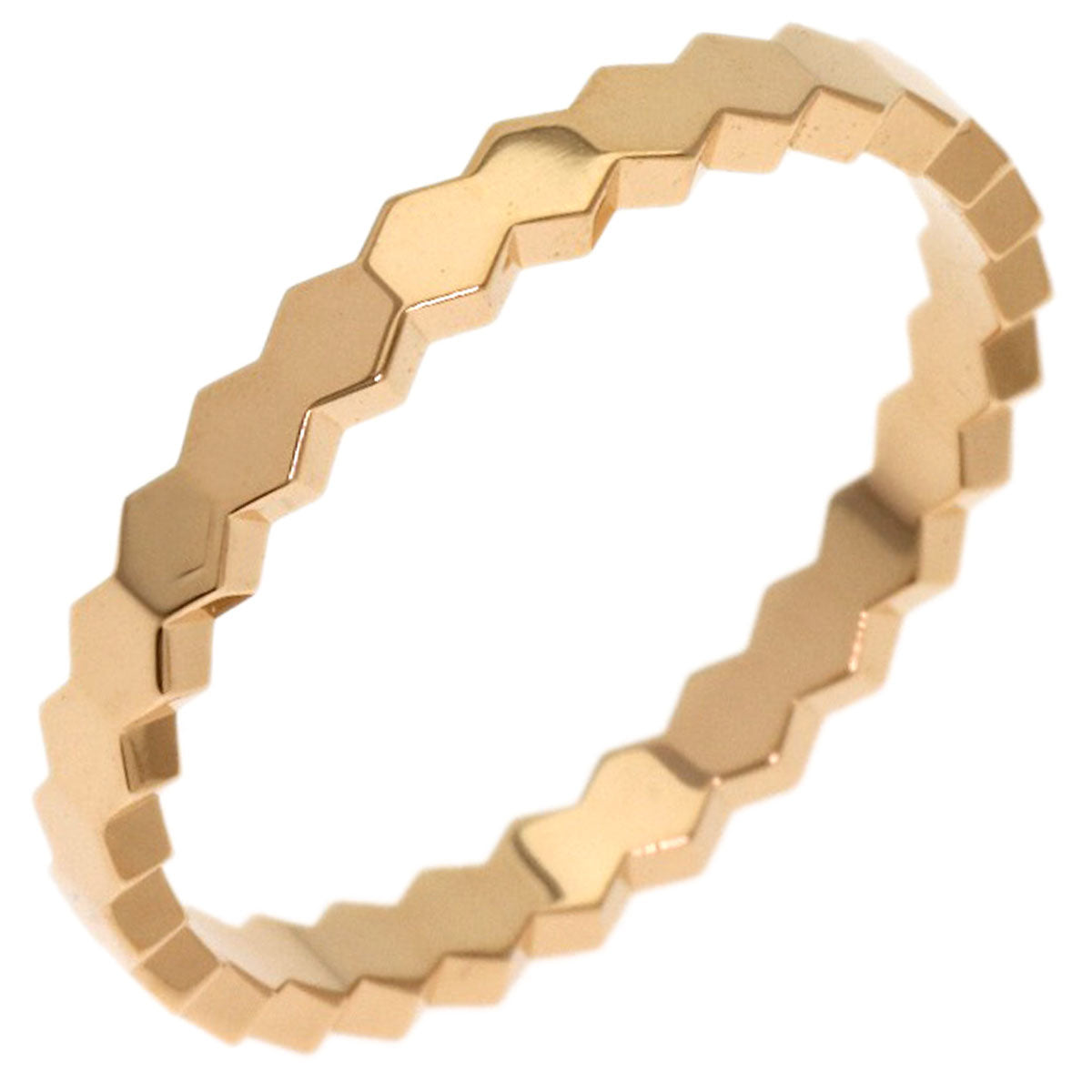Chaumet Be My Love Honeycomb #53 Ring K18 Pink Gold Ladies [Used]