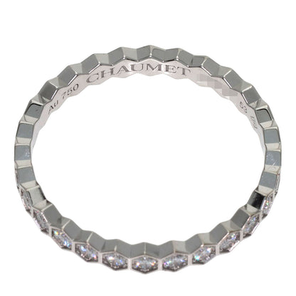 Chaumet Be My Love Honeycomb Full Diamond #53 Ring K18 White Gold Ladies [Used]