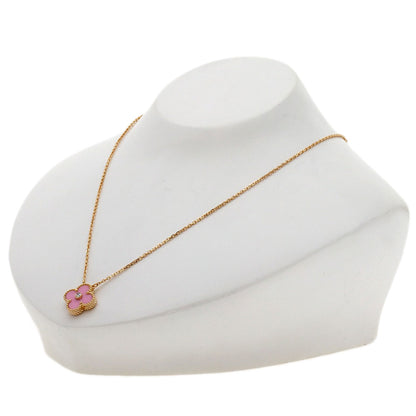 Van Cleef & Arpels Vintage Alhambra Pink Sable Diamond Necklace K18 Pink Gold Ladies [Used]