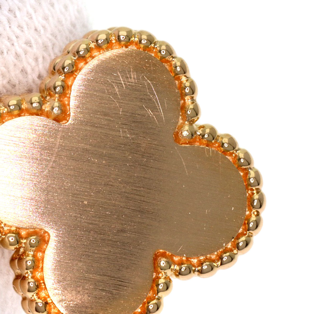 Van Cleef & Arpels Vintage Alhambra Pink Sable Diamond Necklace K18 Pink Gold Ladies [Used]