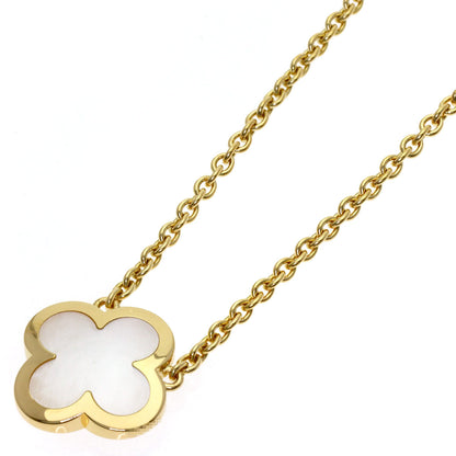 Van Cleef & Arpels Pure Alhambra White Shell Necklace K18 Yellow Gold Ladies [Used]