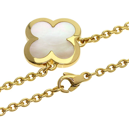 Van Cleef & Arpels Pure Alhambra White Shell Necklace K18 Yellow Gold Ladies [Used]
