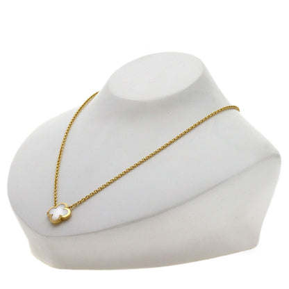 Van Cleef & Arpels Pure Alhambra White Shell Necklace K18 Yellow Gold Ladies [Used]
