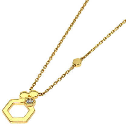 Chaumet Be My Love Honeycomb Diamond Necklace K18 Yellow Gold Ladies [Used]
