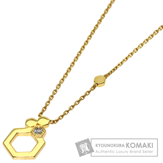 Chaumet Be My Love Honeycomb Diamond Necklace K18 Yellow Gold Ladies [Used]