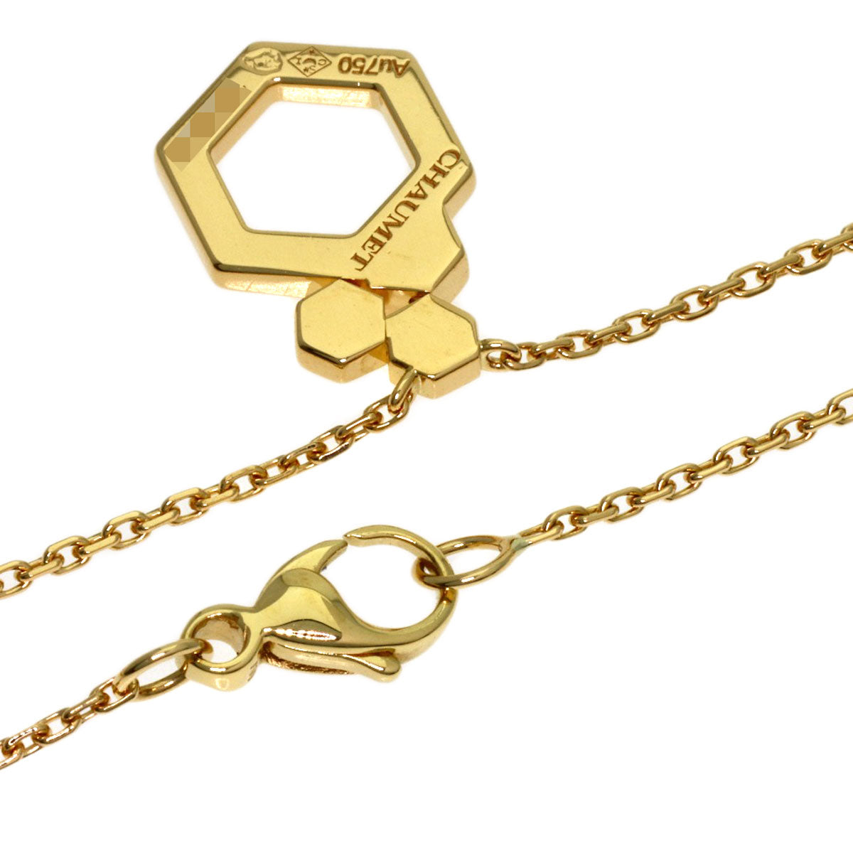 Chaumet Be My Love Honeycomb Diamond Necklace K18 Yellow Gold Ladies [Used]