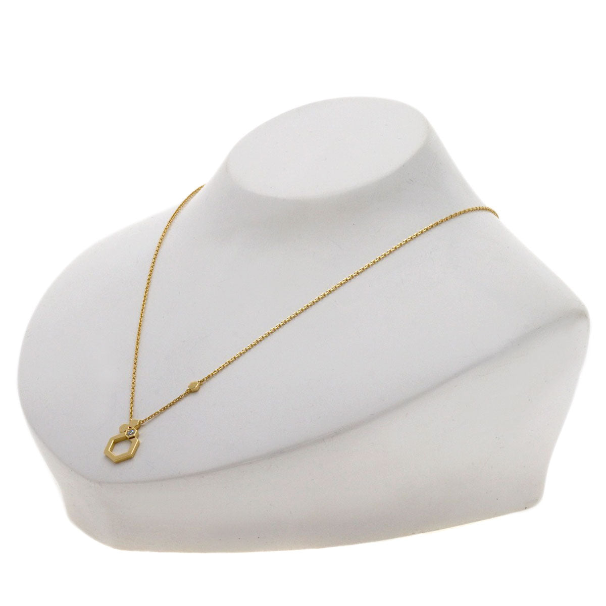 Chaumet Be My Love Honeycomb Diamond Necklace K18 Yellow Gold Ladies [Used]